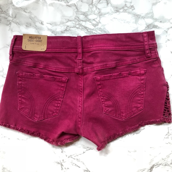 Hollister Pants - Hollister Short-Short Low-Rise Lace Detail NWT